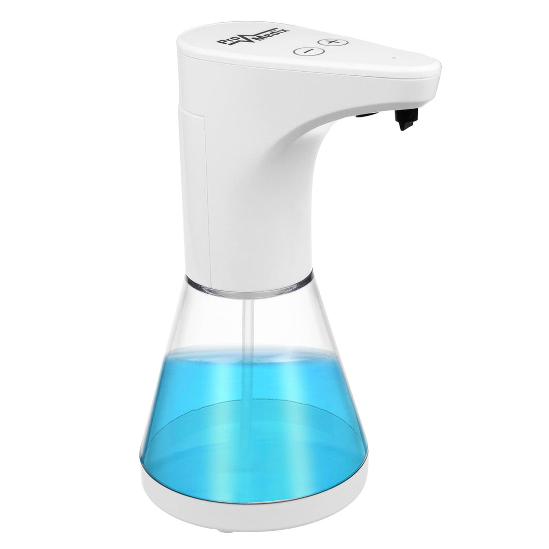 Promedix automatisk dispenser, dispenserbeholder til flydende sæbe, desinfektionsmidler, 480 ml, 4xAA PR-530 + 4x Varta Industrial LR6/AA R-06-batterier