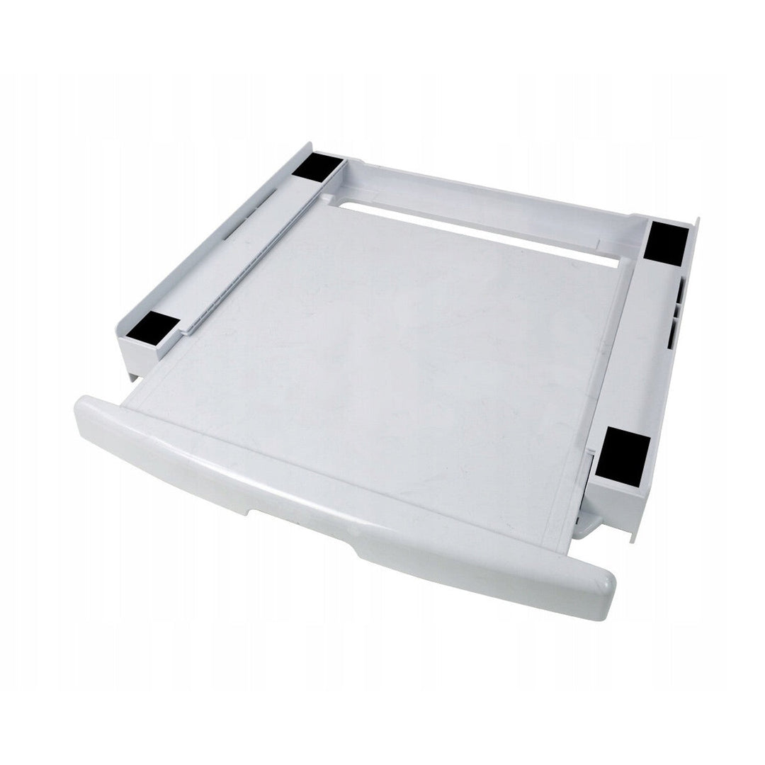 Universal vaskemaskine-tørretumbler-forbindelse, udtrækkelig hylde, 60 cm, hvid, Scanpart