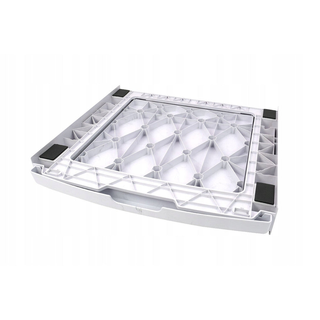 Universal vaskemaskine-tørretumbler-forbindelse, udtrækkelig hylde, 60 cm, hvid, Scanpart