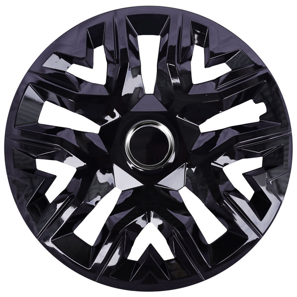 Universal hjulkapsler 14'' NRM Perfecto sort lakeret 4 stk.