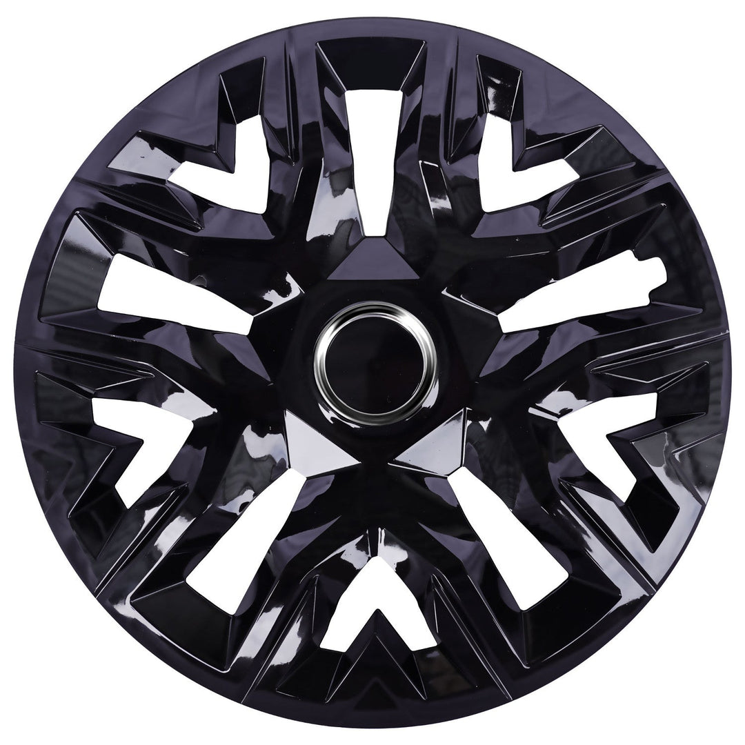Universal hjulkapsler 15'' NRM Perfecto sort lakeret 4 stk.