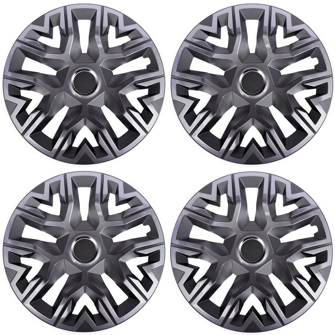 Universal hjulkapsler 15'' NRM Perfecto grafitlakkeret 4 stk.