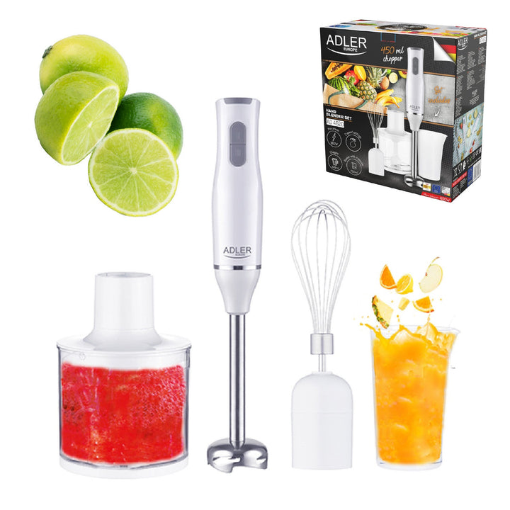 Adler håndblender, 2 hastigheder, hvid, 800 W, AD 4620
