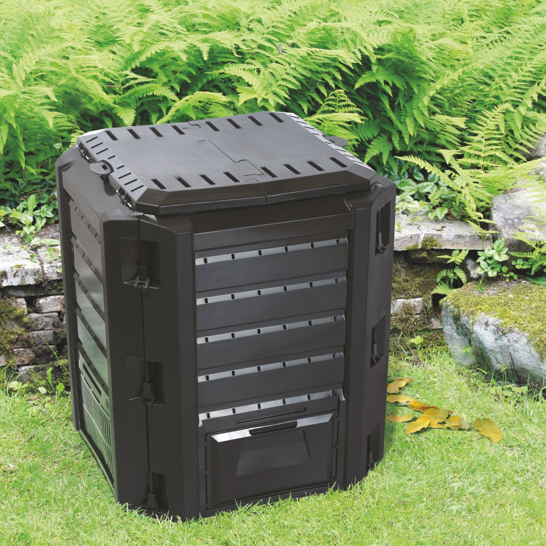 Prosperplast kompostbeholder, frostbestandig, 380 l, sort, Compogreen