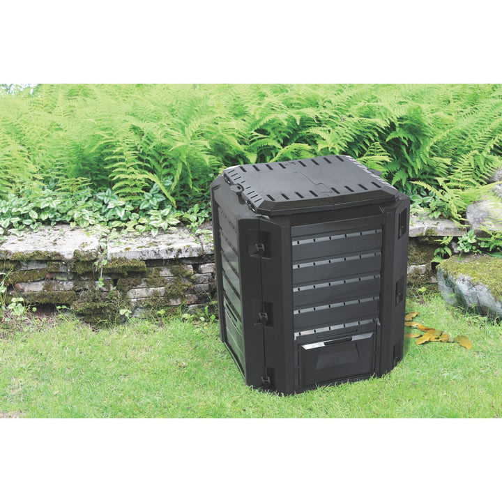 Prosperplast kompostbeholder, frostbestandig, 380 l, sort, Compogreen
