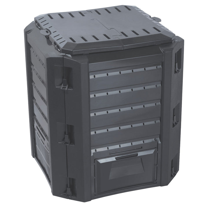 Prosperplast kompostbeholder, frostbestandig, 380 l, sort, Compogreen