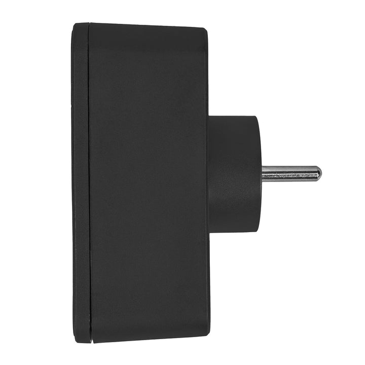 Stikkontakt x2 + 4xUSB Maclean, splitter med 2 stik, 2xUSB A, 2xUSB C PD 20W, 1x16A + 1x6A, MCE249 F/B