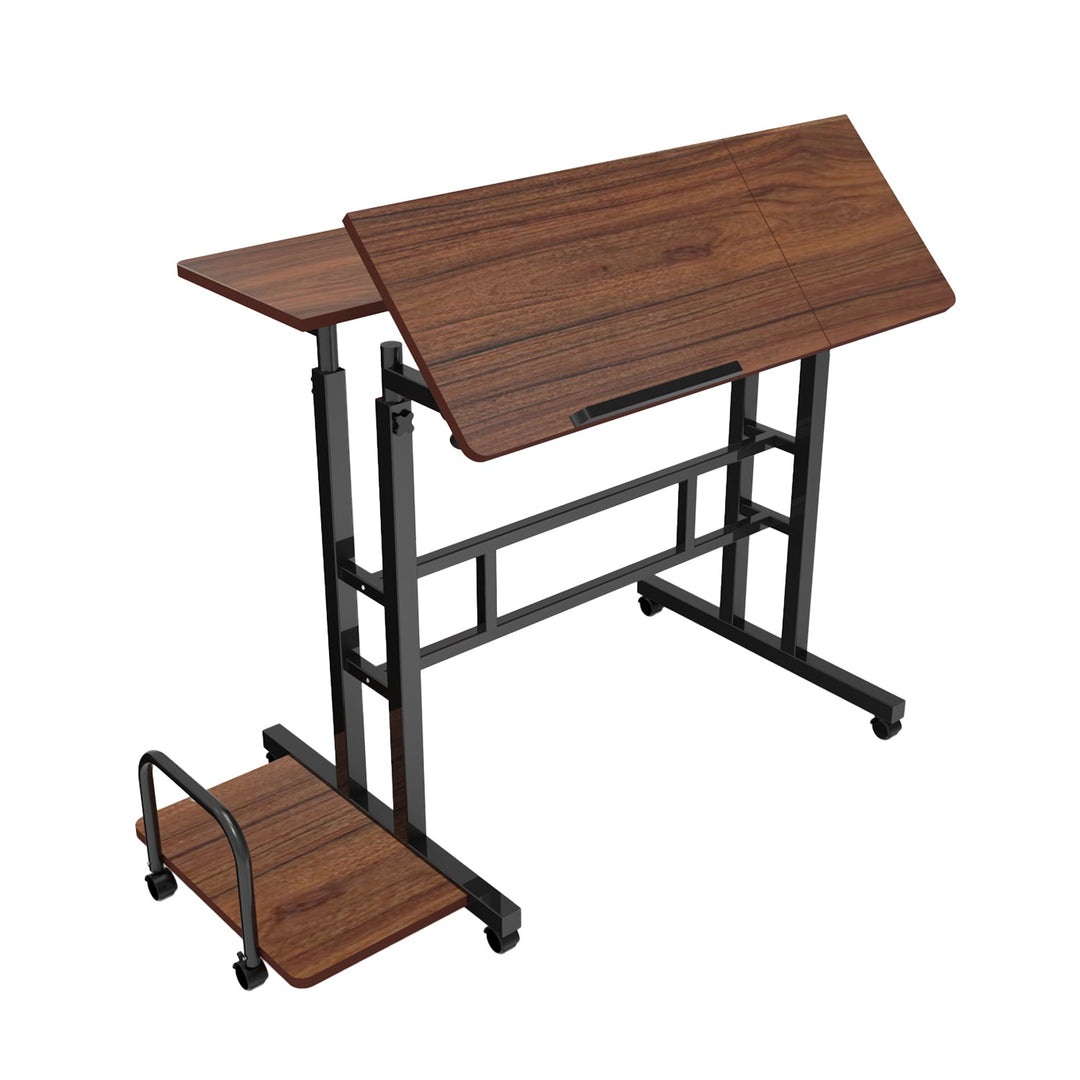 Mobil skrivebord til bærbar computer Maclean, sort, bordplade 80x60 cm, maks. 50 kg, højdejustering 67-115 cm, MC-124 B