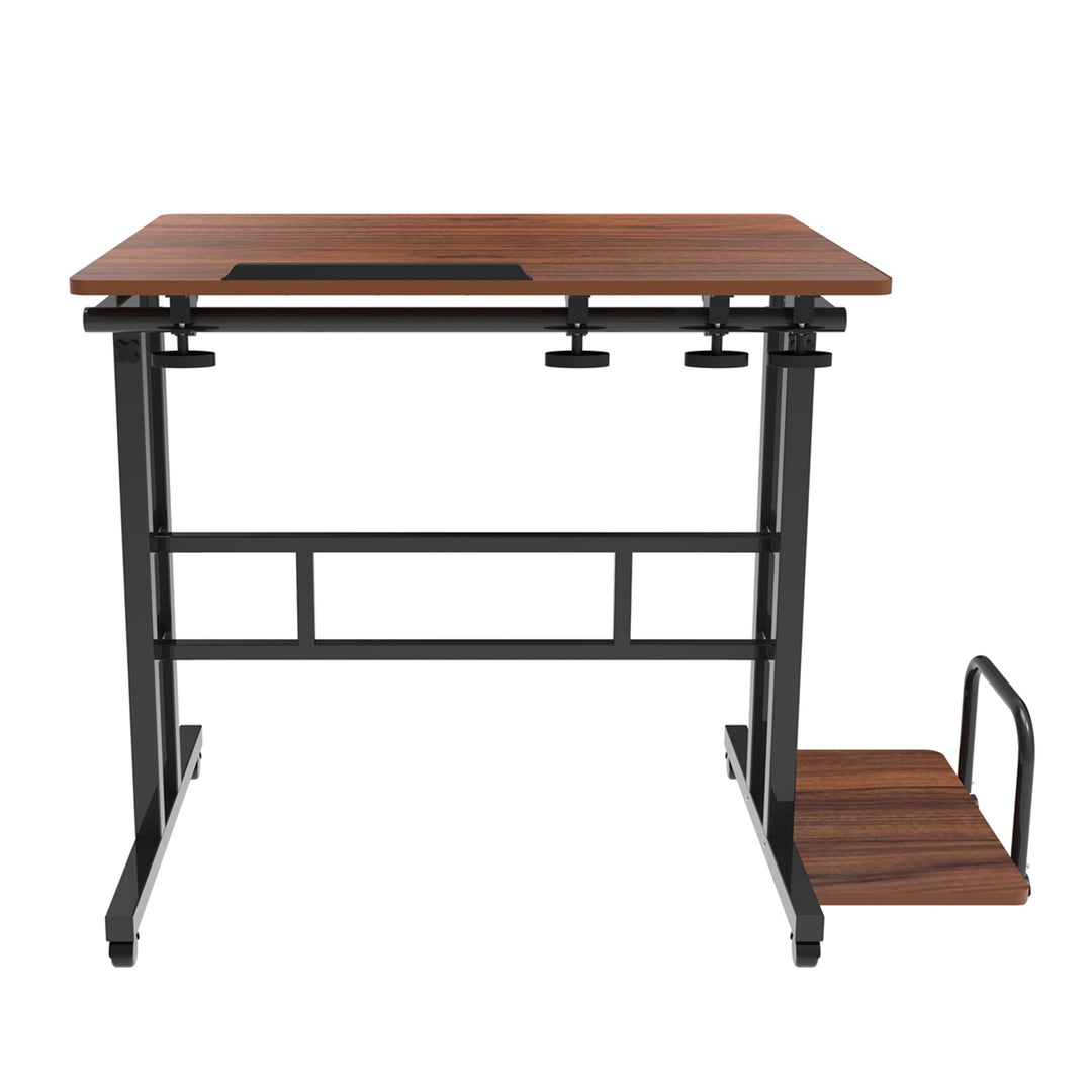 Mobil skrivebord til bærbar computer Maclean, sort, bordplade 80x60 cm, maks. 50 kg, højdejustering 67-115 cm, MC-124 B