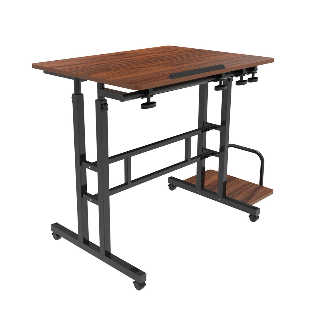 Mobil skrivebord til bærbar computer Maclean, sort, bordplade 80x60 cm, maks. 50 kg, højdejustering 67-115 cm, MC-124 B