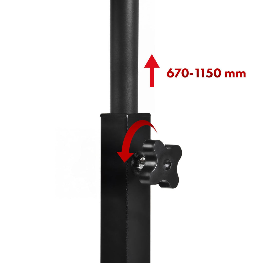 Mobil skrivebord til bærbar computer Maclean, sort, bordplade 80x60 cm, maks. 50 kg, højdejustering 67-115 cm, MC-124 B