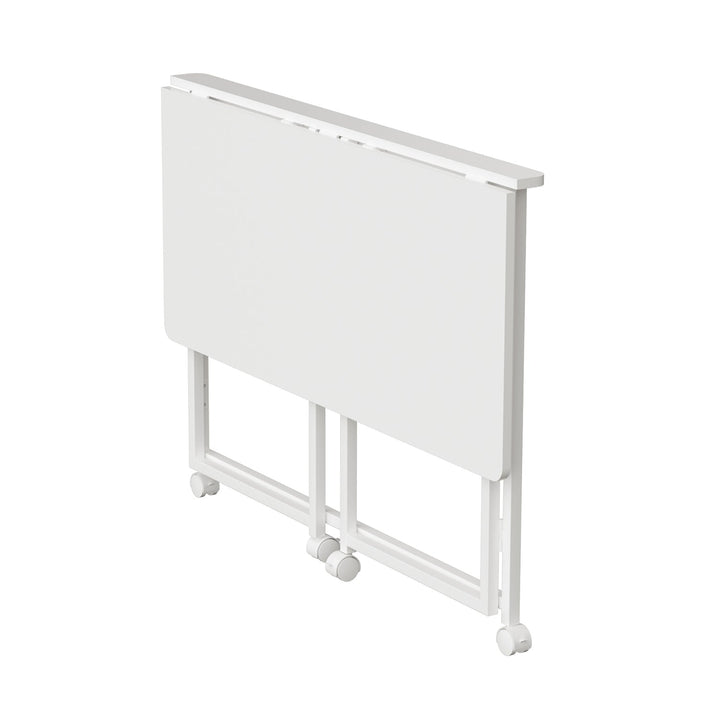Maclean foldbart skrivebord, hvidt, mobilt, bordplade 100x50 cm, maks. 50 kg, MC-1250 W