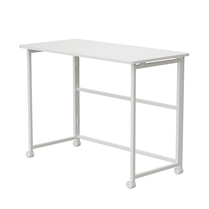 Maclean foldbart skrivebord, hvidt, mobilt, bordplade 100x50 cm, maks. 50 kg, MC-1250 W