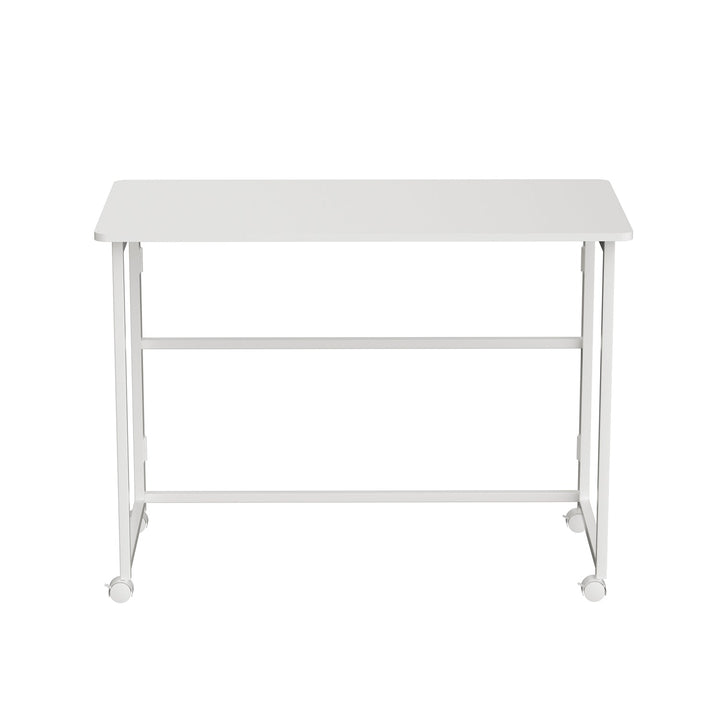 Maclean foldbart skrivebord, hvidt, mobilt, bordplade 100x50 cm, maks. 50 kg, MC-1250 W