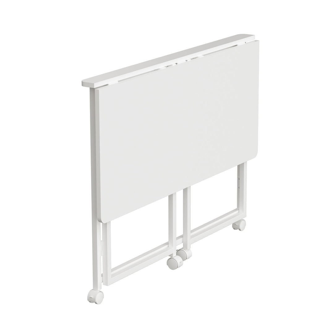 Maclean foldbart skrivebord, hvidt, mobilt, bordplade 100x50 cm, maks. 50 kg, MC-1250 W