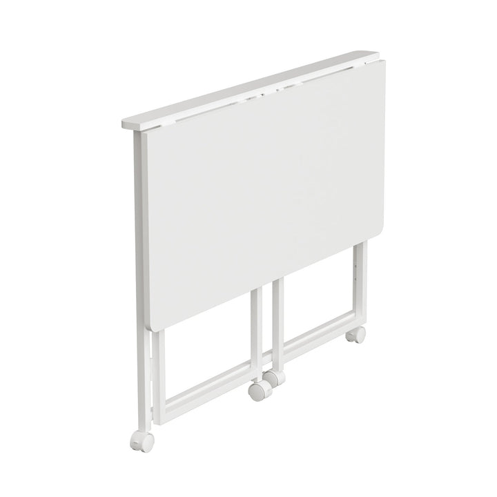 Maclean foldbart skrivebord, hvidt, mobilt, bordplade 100x50 cm, maks. 50 kg, MC-1250 W