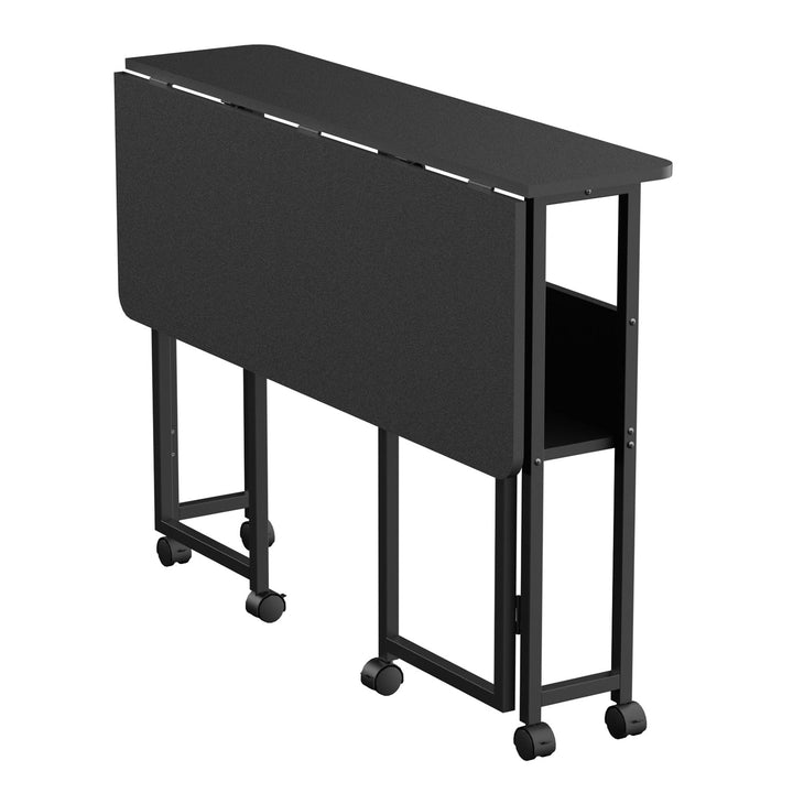 Maclean sammenklappelig skrivebord, sort, mobil, bordplade 100x58cm, maks. 50kg, MC-126 B
