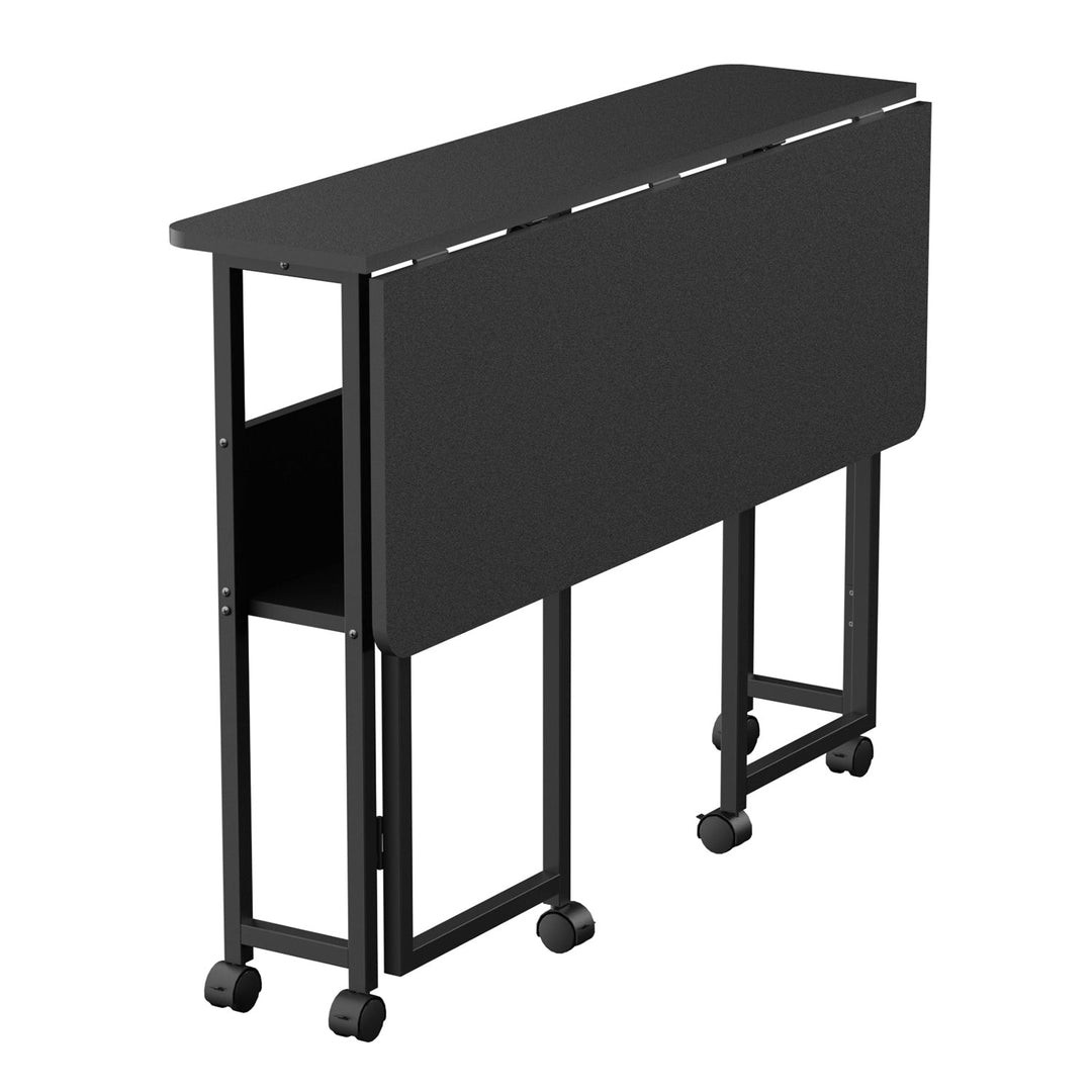 Maclean sammenklappelig skrivebord, sort, mobil, bordplade 100x58cm, maks. 50kg, MC-126 B