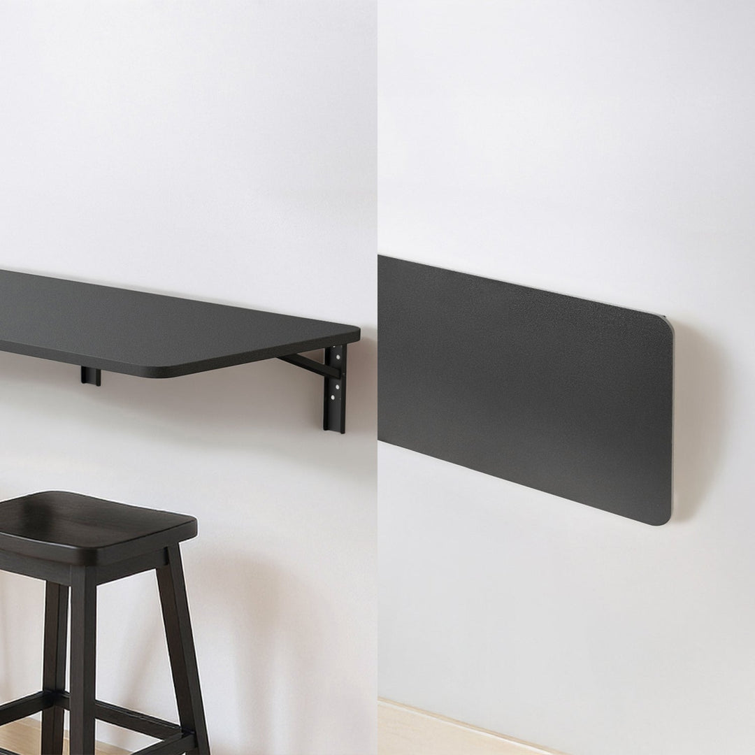 Sammenklappelig hylde / bordplade Maclean, sort, 100x40 cm, maks. 50 kg, MC-128 B