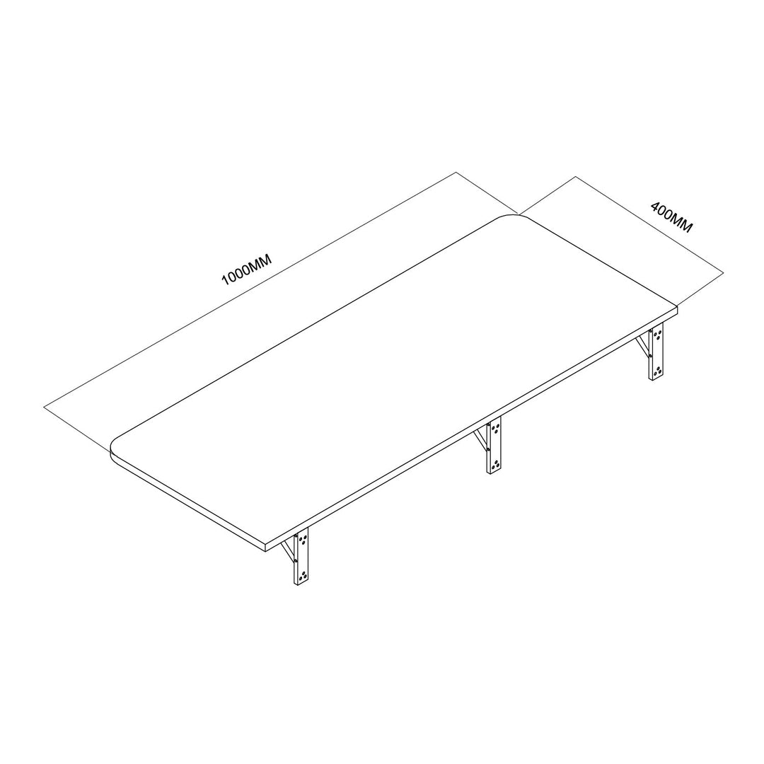 Sammenklappelig hylde / bordplade Maclean, farve lys træ, 100x40cm, maks. 50 kg, MC-128 WD