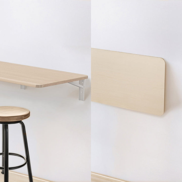 Sammenklappelig hylde / bordplade Maclean, farve lys træ, 100x40cm, maks. 50 kg, MC-128 WD