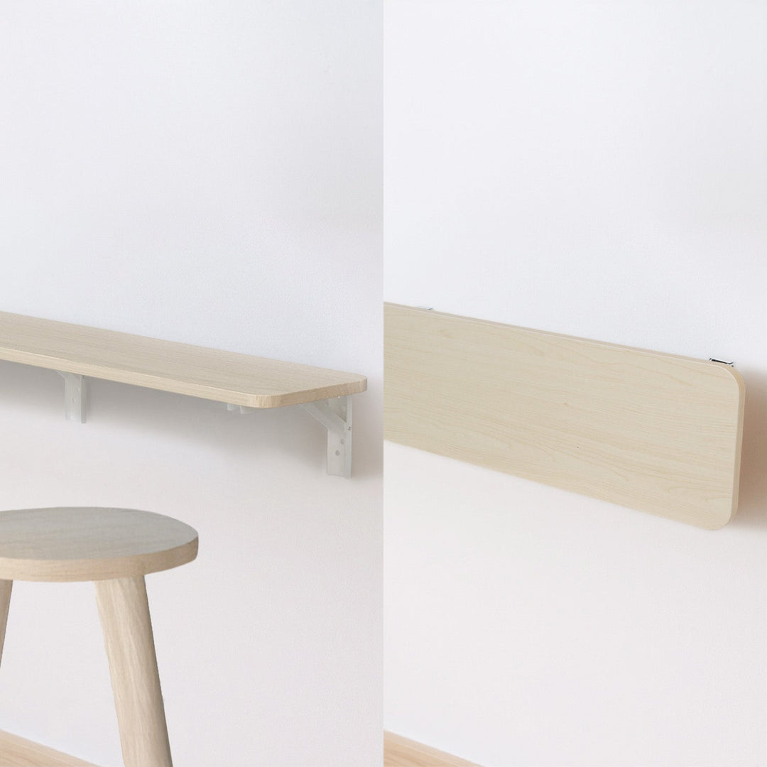Sammenklappelig hylde / bordplade Maclean, farve lyst træ, 100x20 cm, maks. 50 kg, MC-129 WD