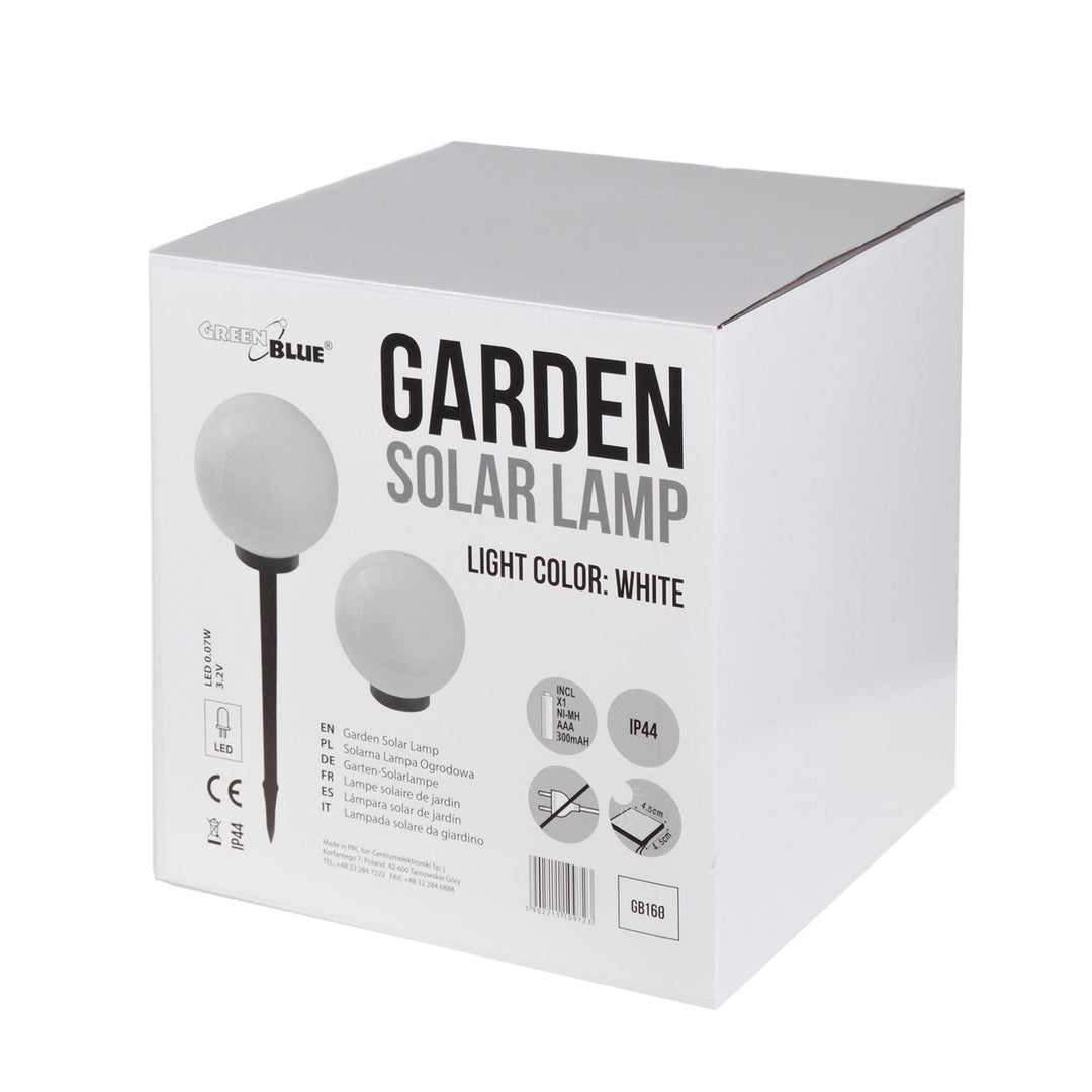 GreenBlue solcellelampe, fritstående, have, kugle 30x30x63 cm, GB168, 4 søge