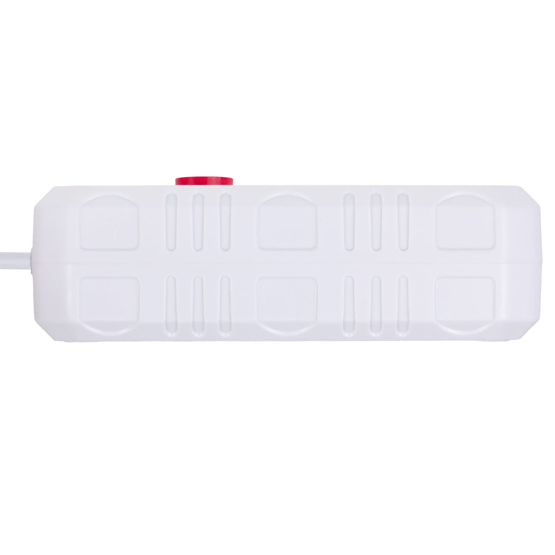Maclean strømskinne, forlængerledning med 2 stik + 3xUSB, 110-240V AC 50/60Hz, 2,1A max 2500W, 1,5m, hvid, MCE387 W
