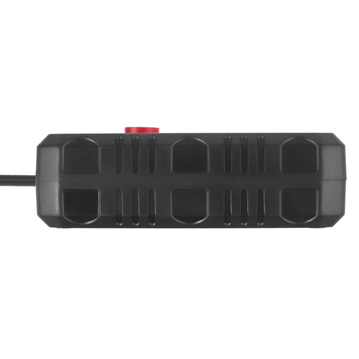 Maclean strømskinne, forlængerledning med 2 stik + 3xUSB, 110-240V AC 50/60Hz, 2,1A max 2500W, 1,5m, sort, MCE387 B
