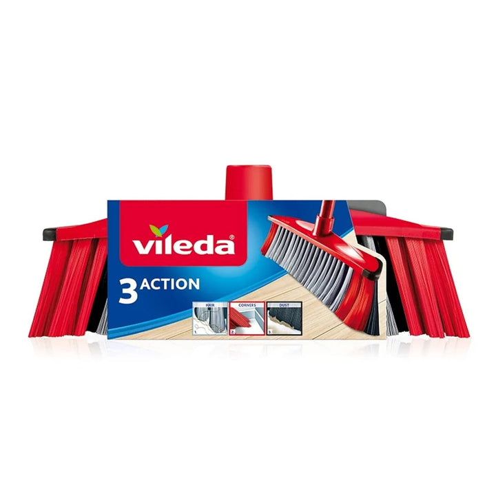 Børste med tre typer fibre, uden skaft, Vileda 3-Action-indsats