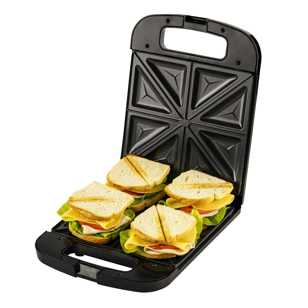 Adler AD 3055 sandwichmaker, sort, 2000 W, til 4 sandwich