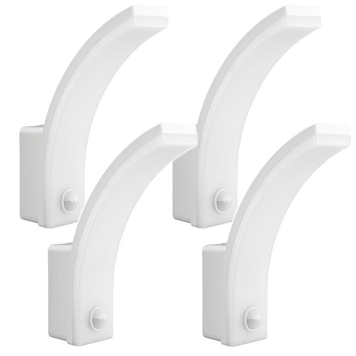 LED-lampe med bevægelsessensor Maclean, PIR-bevægelsessensor, farve hvid, 20 W, IP65, 2000 lm, neutral hvid farve (4000 K) MCE512 W, 4 stk.