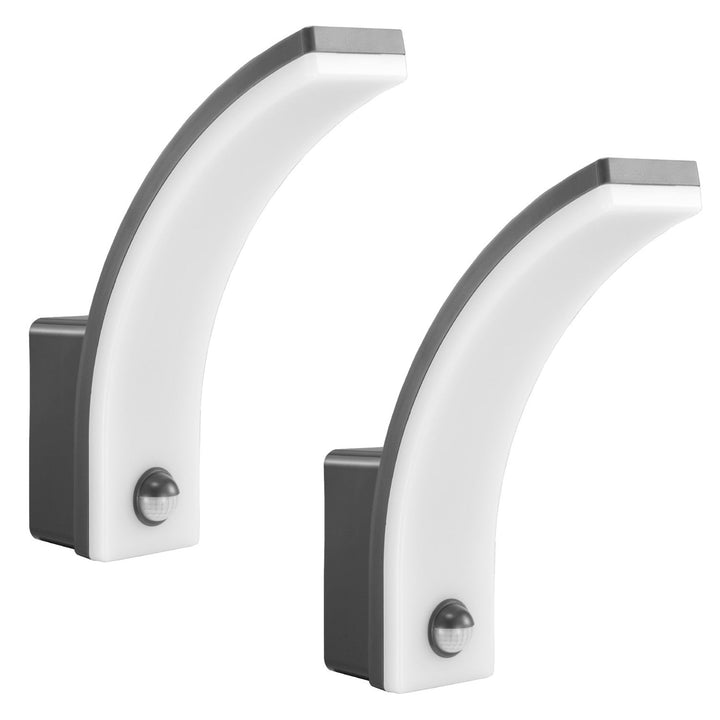 LED-lampe med bevægelsessensor Maclean, PIR-bevægelsessensor, farve grå, 20 W, IP65, 2000 lm, farve neutral hvid (4000 K) MCE512 GR, 2 stk.