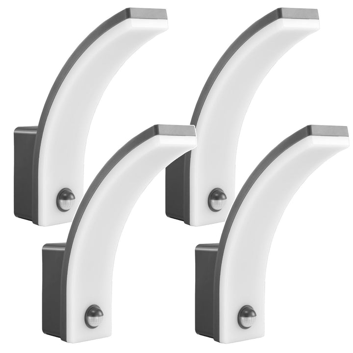 LED-lampe med bevægelsessensor Maclean, PIR-bevægelsessensor, farve grå, 20 W, IP65, 2000 lm, farve neutral hvid (4000 K) MCE512 GR, 4 stk.