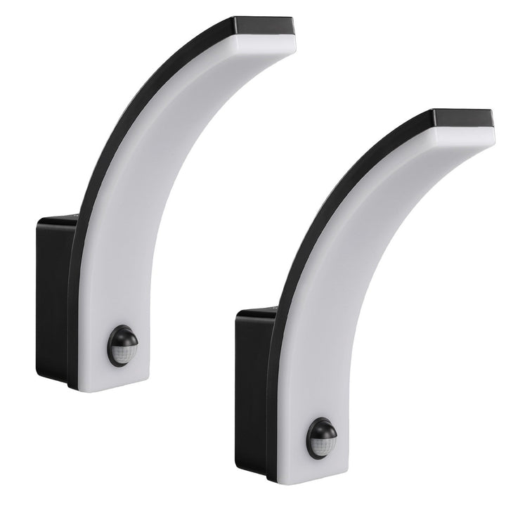 LED-lampe med bevægelsessensor Maclean, PIR-bevægelsessensor, sort, 20 W, IP65, 2000 lm, neutral hvid farve (4000 K) MCE512 B, 2 stk.