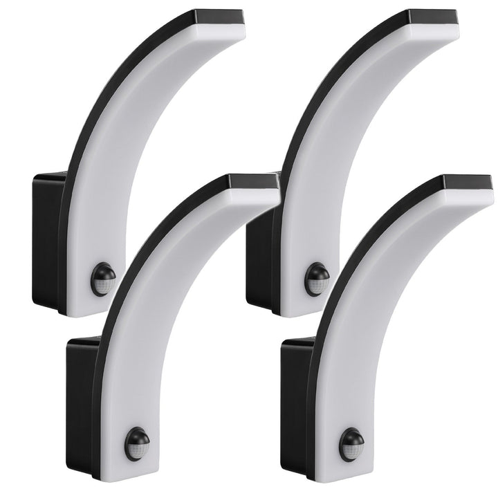 LED-lampe med bevægelsessensor Maclean, PIR-bevægelsessensor, sort, 20 W, IP65, 2000 lm, neutral hvid farve (4000 K) MCE512 B, 4 stk.