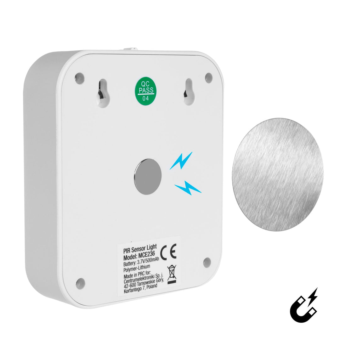 Maclean LED staircase lamp, with motion sensor, temp. 4000K, 3.7V/500mAh, 4 LEDs, Range 3-4m, MCE236, 2 pieces
