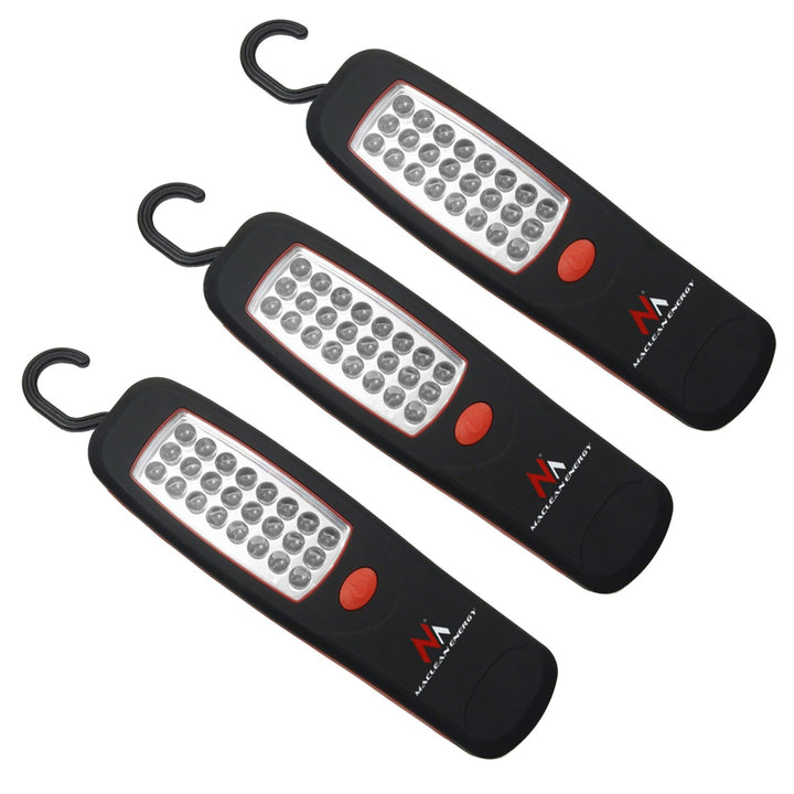 Maclean 24 LED værkstedslampe, magnet, krog, MCE03 3 stk.