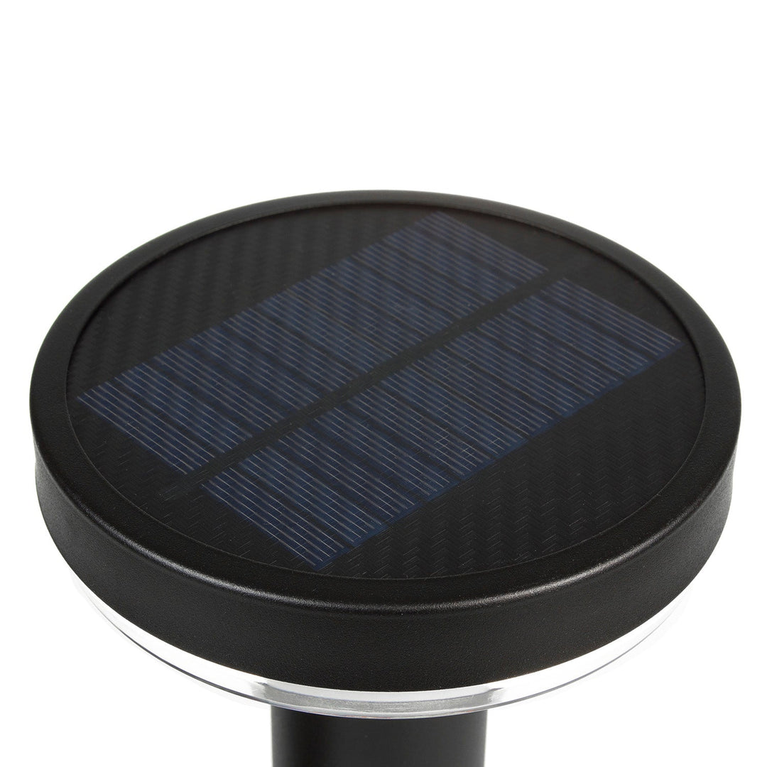 Maclean solcellelampe, med sensor, 3 indstillinger, til at stikke ned i jorden, Li-ion 18650, IP44, 3,7 V, 1200 mAh, sort, MCE465 B, 6 stk.