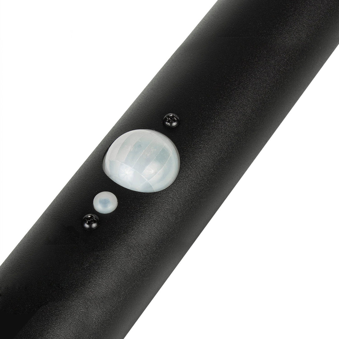 Maclean solcellelampe, med sensor, 3 indstillinger, til at stikke ned i jorden, Li-ion 18650, IP44, 3,7 V, 1200 mAh, sort, MCE465 B, 8 stk.