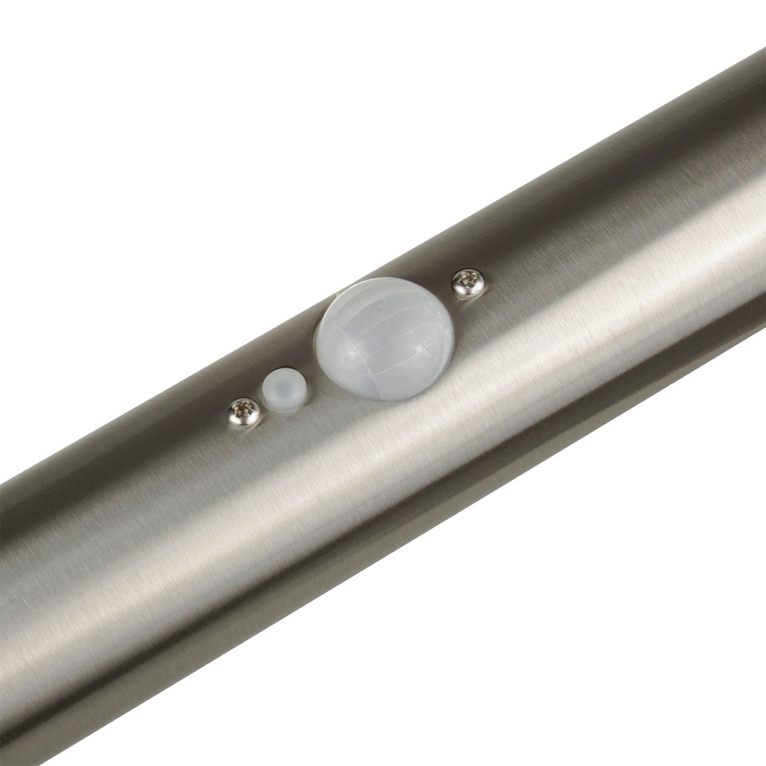 Maclean solcellelampe, med sensor, 3 indstillinger, til at stikke ned i jorden, Li-ion 18650, IP44, 3,7 V, 1200 mAh, mat krom, MCE465 C/M, 6 stk.