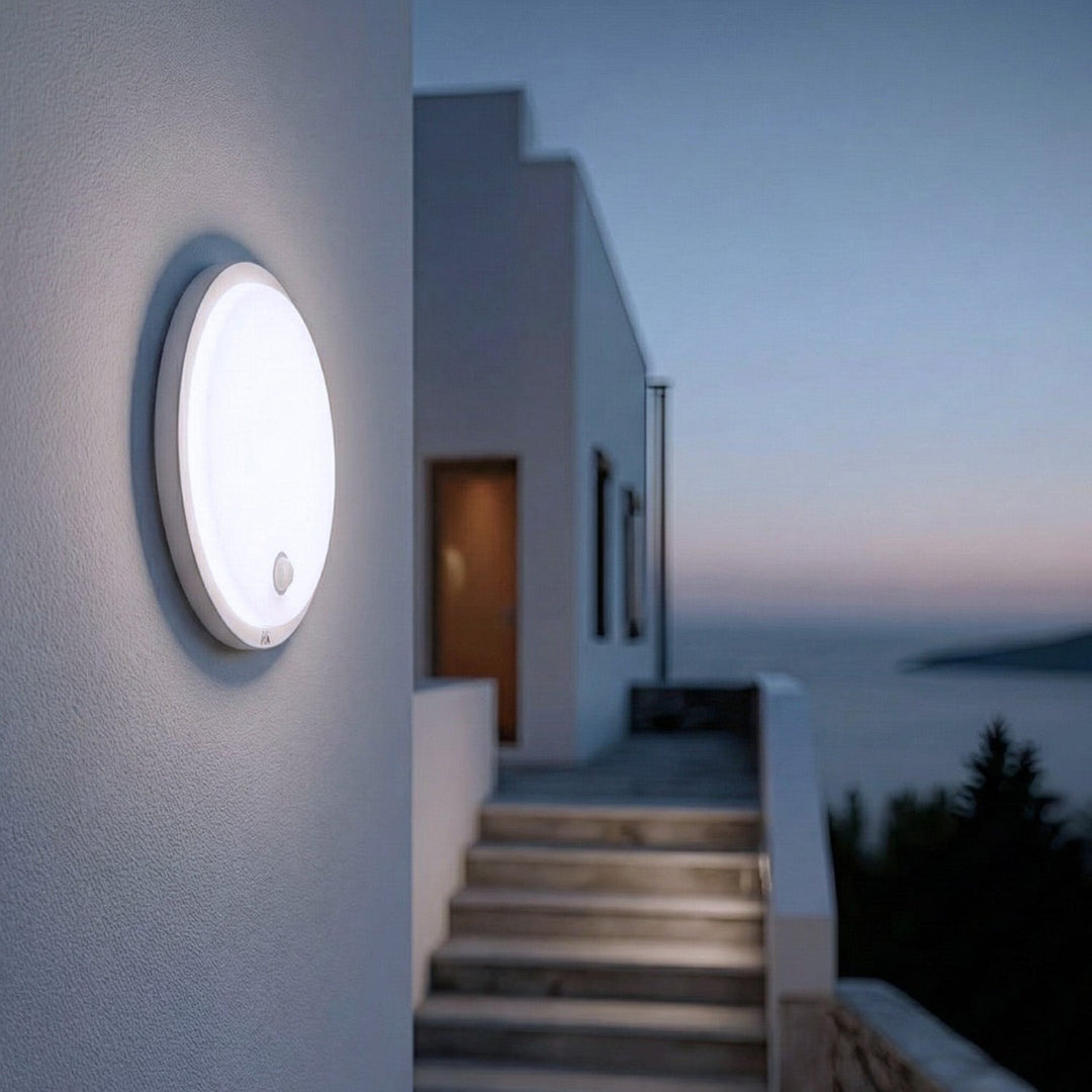 LED-lampe med bevægelsessensor Maclean, PIR-sensor, farve hvid, 10 W, IP65, 1000 lm, neutral farve, MCE525 W