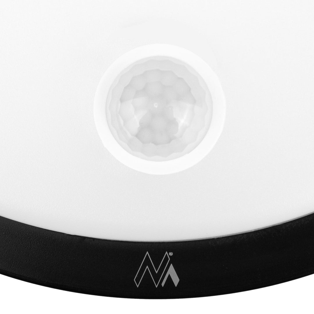 LED-lampe med bevægelsessensor Maclean, PIR-sensor, sort, 10 W, IP65, 1000 lm, neutral farve, MCE525 B