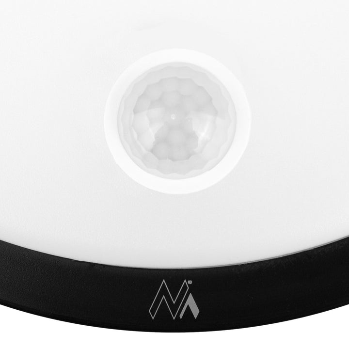 LED-lampe med bevægelsessensor Maclean, PIR-sensor, sort, 10 W, IP65, 1000 lm, neutral farve, MCE525 B