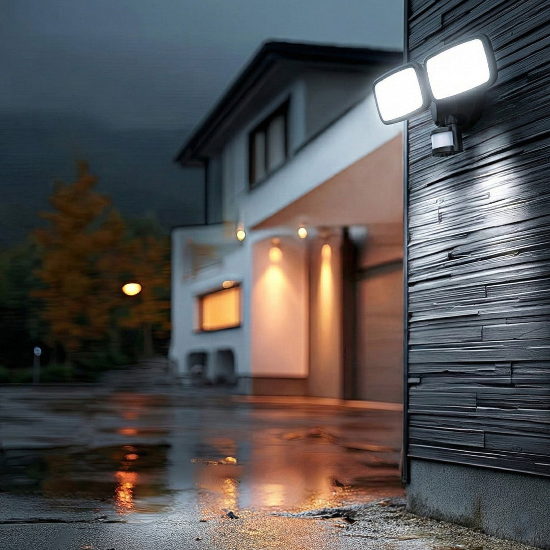 Maclean LED-væglampe, med PIR-sensor, 20 W, 1500 lm, IP65, neutral hvid 4000 K, sort, MCE524 B