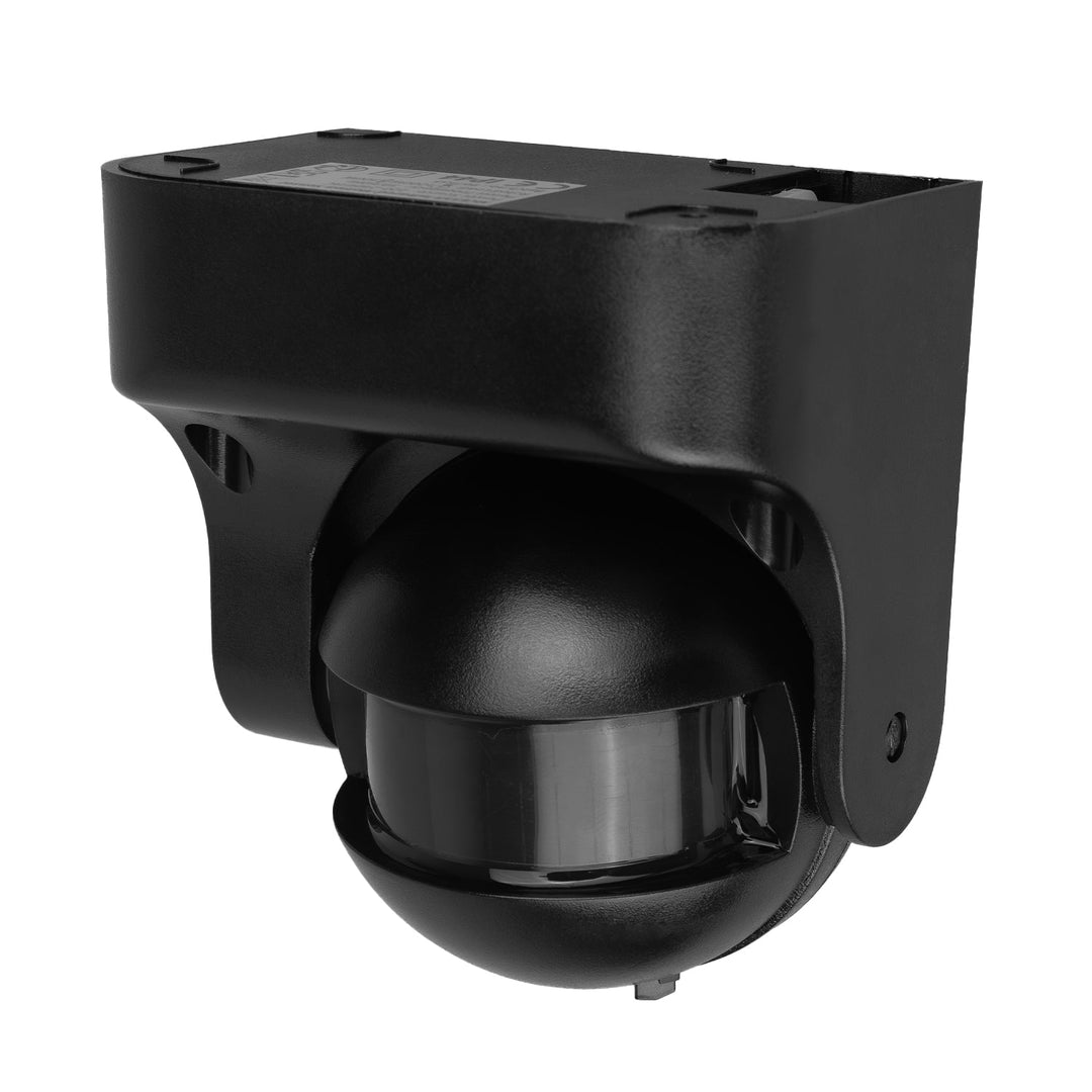 Maclean PIR-bevægelsessensor, infrarød, IP44, sort med sort blænde, rækkevidde 12 m, maks. belastning 300/1200 W, MCE358 B/B