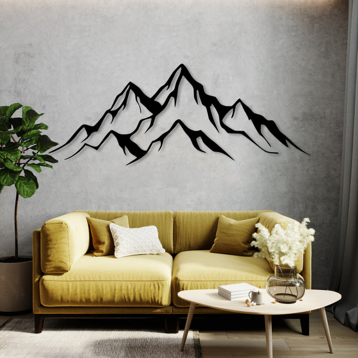 Åben billed, 3D-vægdekoration, 3D-billede "Panorama Gór" 67x23cm Sort