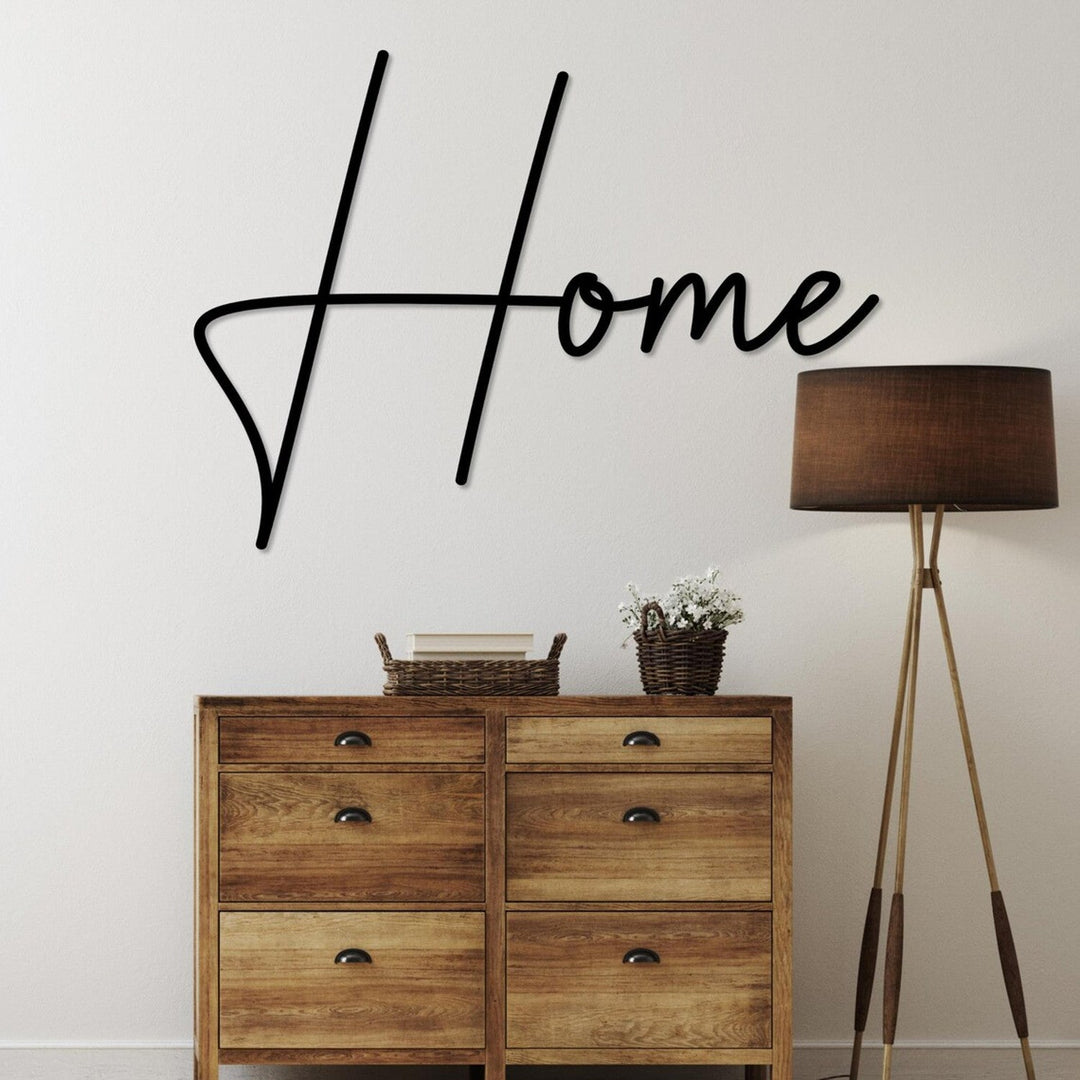 Åben billed, 3D vægdekoration, 3D-billede "Home" 80x49 cm sort
