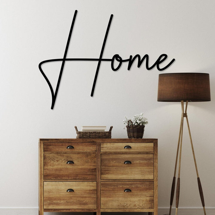 Åben billed, 3D vægdekoration, 3D-billede "Home" 80x49 cm sort