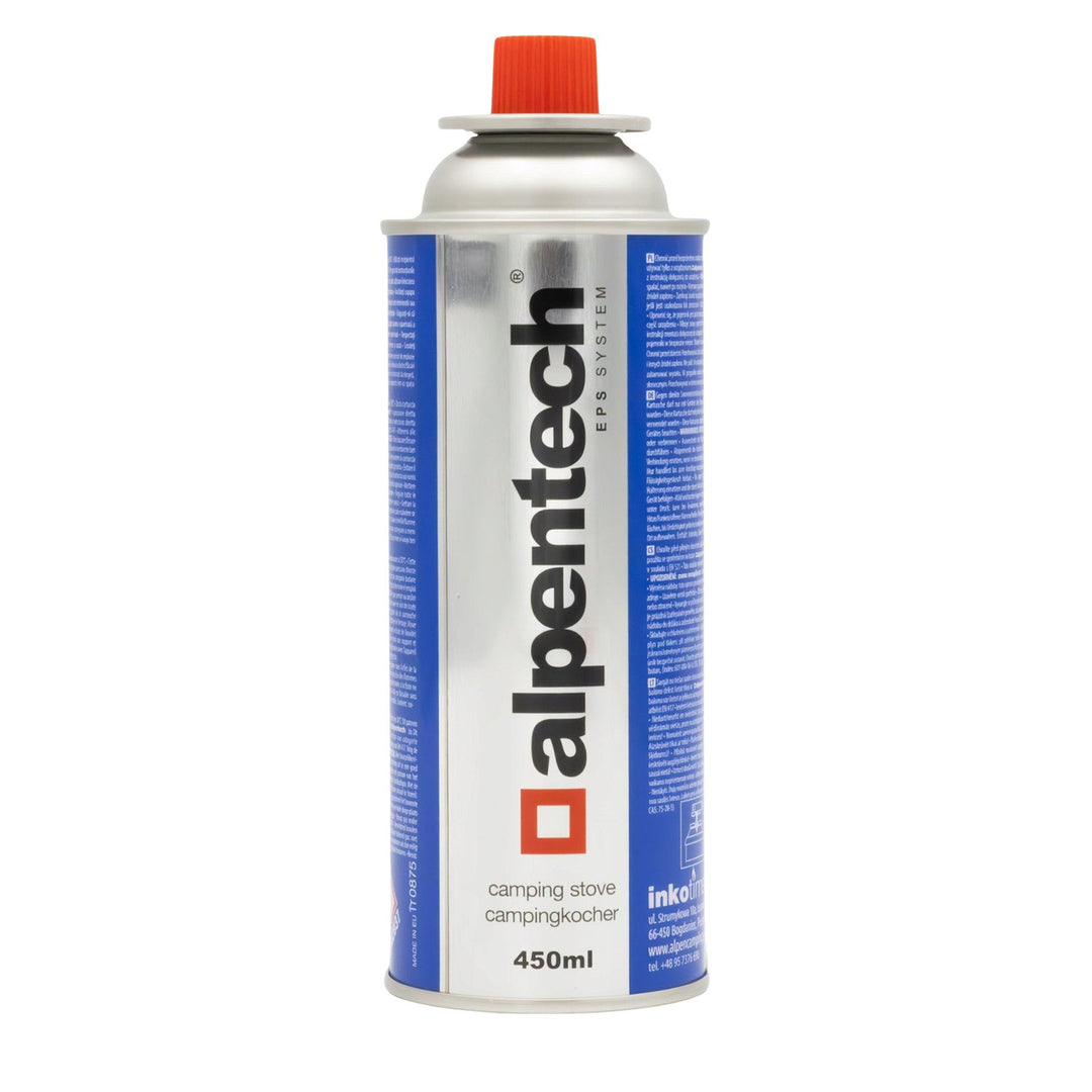 Alpentech gaspatron, 433 ml, overholder standarden EN417, isobutan, EPS-system, IK301